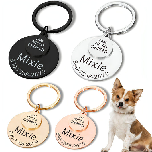 Personalized Pet ID Tag â€?Safe & Stylish for Dogs & Cats